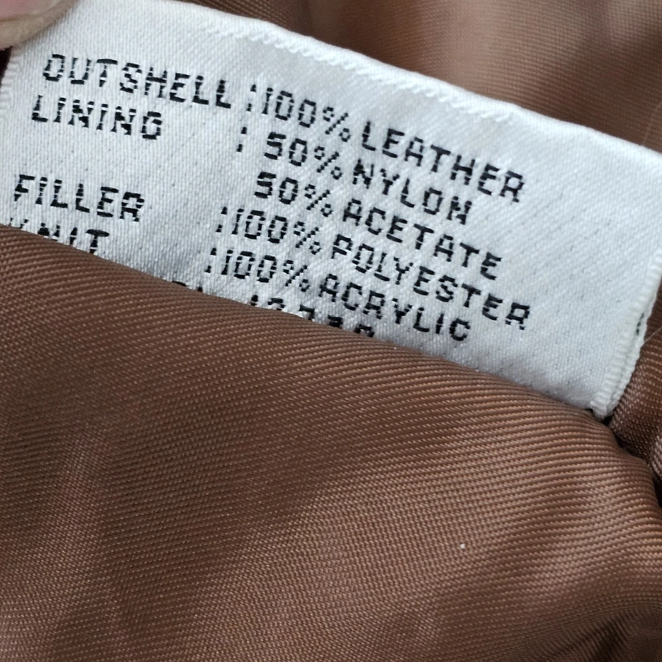 Chaqueta de bombardero de cuero marrón envejecido Charles Klein para hombre talla XL? Corea Foto 4 de 4