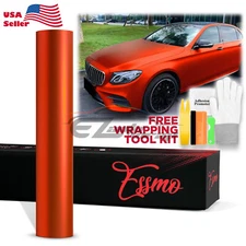 ESSMO PET Romance Chrome Flame Red Auto Car Vehicle Vinyl Wrap Decal Sticker