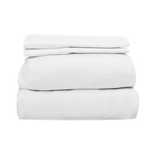 Coyuchi Cloud Brushed Organic Flannel Sheet Set Full, Alpine White Full