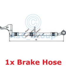 Apec Braking 535mm Disc Brake Caliper Flexible Rubber Hose HOS3987
