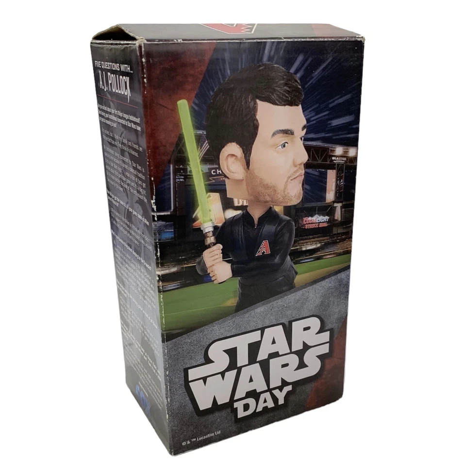 AJ Pollock Arizona Diamondbacks Star Wars Day 2015 Bobblehead Autographed Signed - Image 2 of 4
