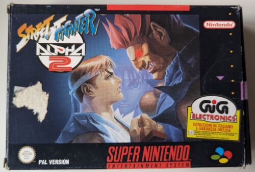 Street Fighter Alpha 2 PAL, per SNES SuperNES Super Nintendo 16 Bit, PAL, boxato - Afbeelding 1 van 4