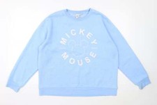 Primark Womens Blue Polyester Blend Sweatshirt Size 12 - Mickey Mous