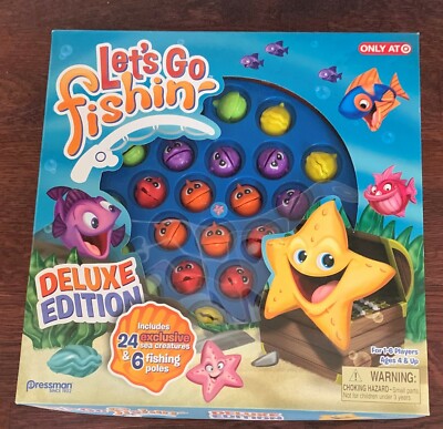 Pressman Let's Go Fishin' Deluxe edition fishing Game