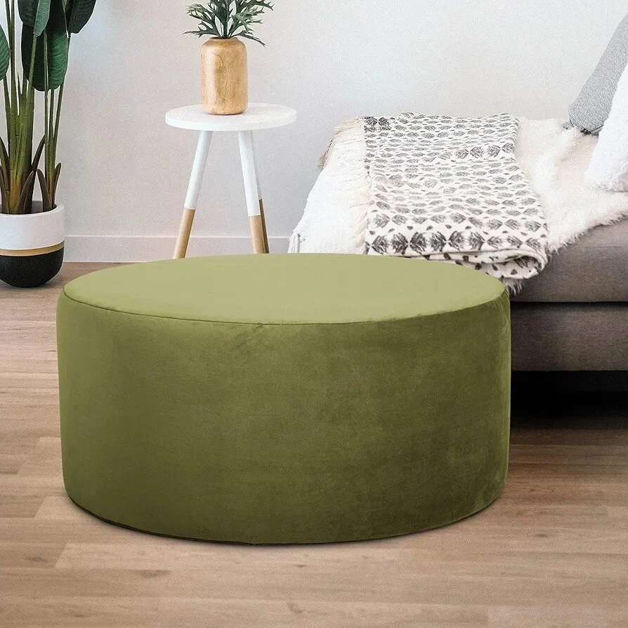 Howard Elliott Replacement Ottoman Slipcover 36" Bella Moss Rare Color Slipcover - Image 2 of 4