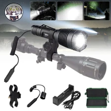 LED Flashlight Torch 1000Yards Strobe Light Scope Mount Original Pack