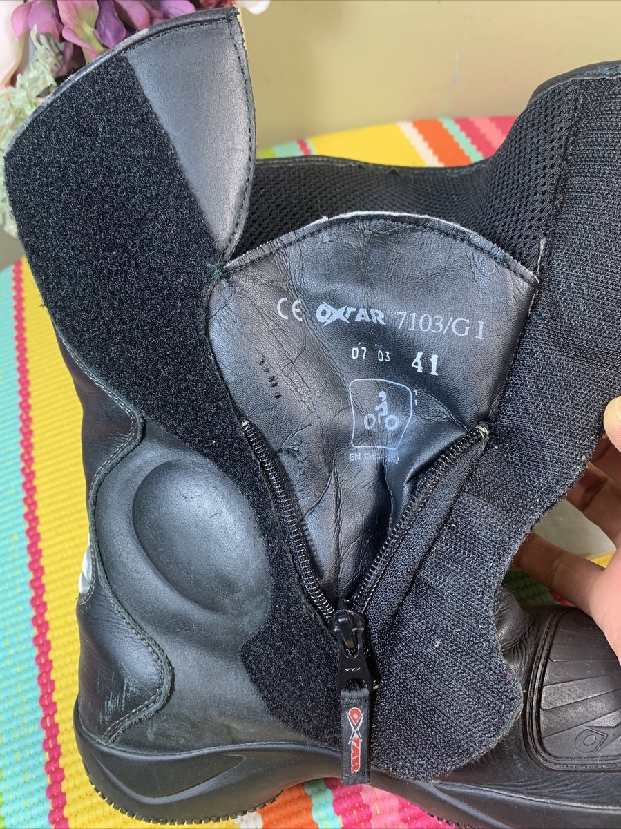 Oxtar Motorcycle Black Leather Zip Boots 7103/GI GoreTex Oxtar Motorcycle Black Leather Zip Boots 7103/GI GoreTex