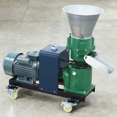220V Chicken Bird Feed Farm Animal Pellet Mill Machine 3mm Plate 3Roller