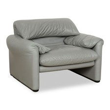 Cassina Maralunga Leder Sessel Grau