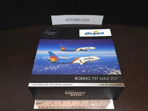 1/200 ALLEGIANT AIRLINES 737-MAX 8-200 2025'S COLORS N810MG GEMINI JETS - product listing photo