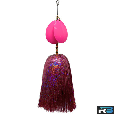 Musky Bucktail Lure 8.5'' Double #8 Blades 6/0 Fishing Spinner Bait (Lady Finger)