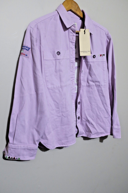 Scotch & Soda Women's Lavender Military Shirt Jacket Size 34