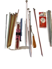 Lot of Knitting- Crochet Needles Hooks Loops - Pre-Owned