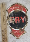 Vintage DS Fry Porcelain Sign Guaranteed Visible Gas Pump Sign Island Station