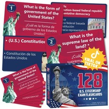 US Citizenship Flash Cards 2026 - 128 USCIS Civics Test Questions Answers