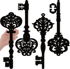 Chunful 4 Pcs Keys Wall Decor Large Skeleton Sign Vintage Antique... 