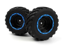 Blackzon Smyter MT Wheels/Tires Assembled (Black/Blue)
