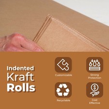 18" 60 lb Indented Kraft Paper Roll 300 ft Packing Wrapping Shipping