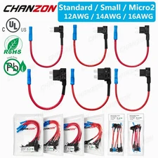 5pcs Car Auto Dual Fuse Block Holder Tap Adapter ATC ATM Micro2 Blade Terminal