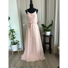 MORILEE by Madeline Gardner Blush Pink Chiffon Bridesmaids Dress Style 21536
