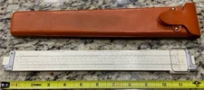 Keuffel & Esser K&E 68-1497 (4071-3) 12" Slide Rule Vintage w/ Tan Leather Case