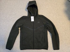 Nike Tech Fleece Full-Zip Hoodie Sequoia (HV0949-356) Sz Men's M - NWT Brand New