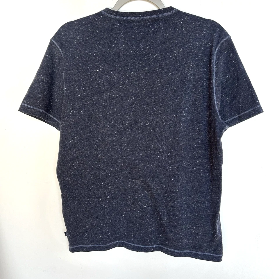 John Varvatos Star USA Men's Ocean Blue Waylon Burnout Snap Henley T-Shirt Sz M - Image 3 of 4