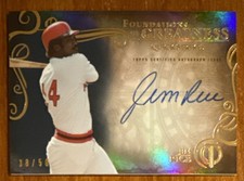 Jim RICE🔥2015 Topps Tribute Black On Card AUTO #THEN-JR 38/50 Red Sox HOF📈