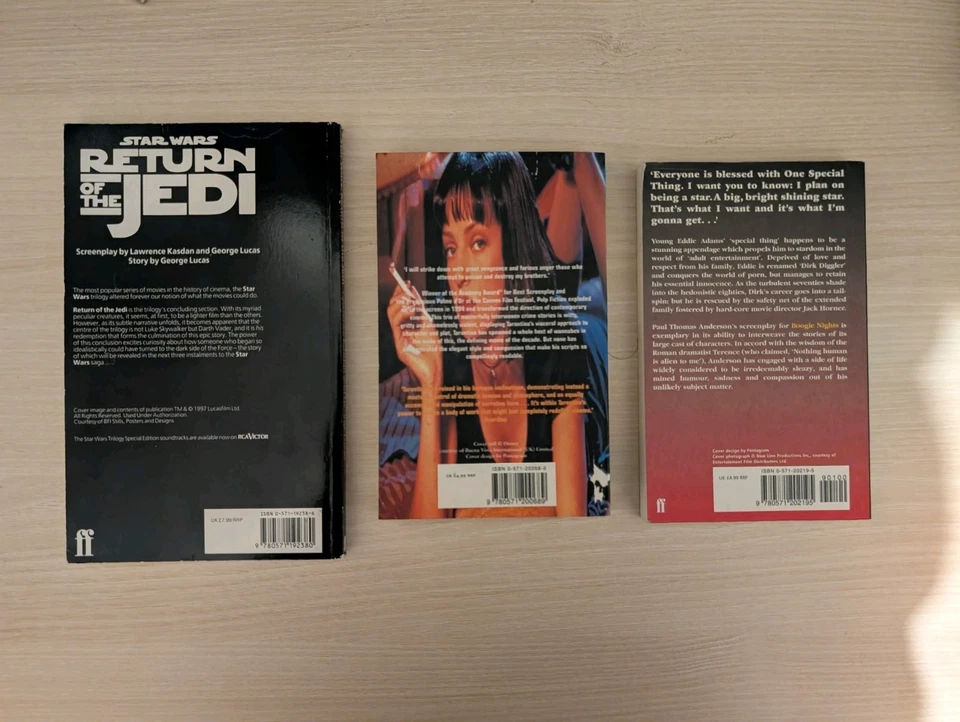 Movie Script Books X3 Star Wars, Pulp Fiction, Boogie Nights - Image 2 of 3