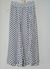 Vintage Black And White Polkadot Skirt Large