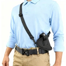 Concealed Carry Cross Shoulder Holster for 2" Snub Nose .22 .38 .357 Revolvers