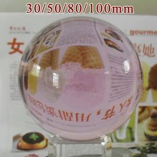30-100mm Pink Crystal Glass Ball Sphere Clear Crystal Bead Ornament Home Decor
