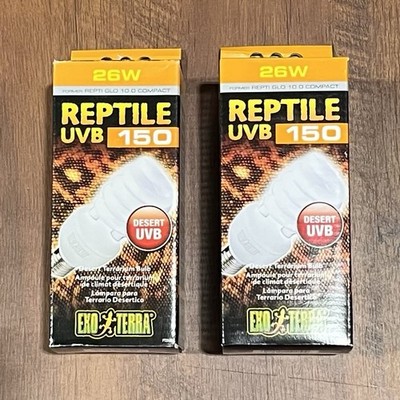 *LOT OF 2* Exo Terra Reptile UVB 150 For Desert Terrarium Bulb - 26W  BRAND NEW