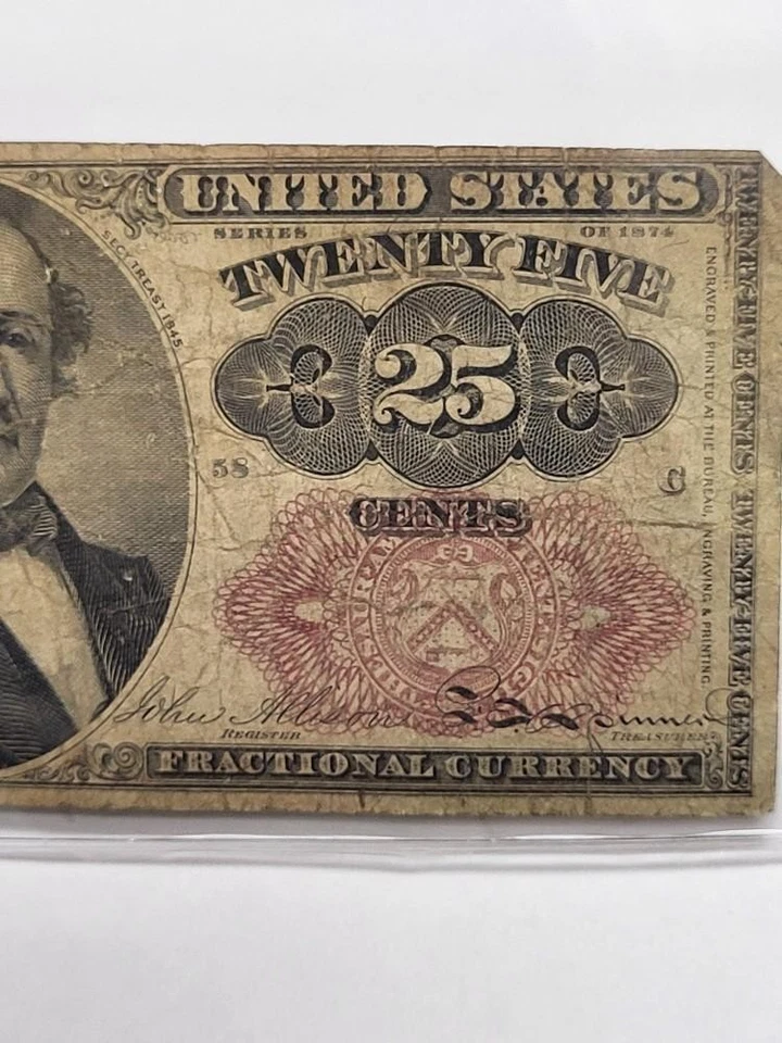 Twenty Five 25 Cent FRACTIONAL Currency Note CHEAP !!  New Holder - Image 4 of 4