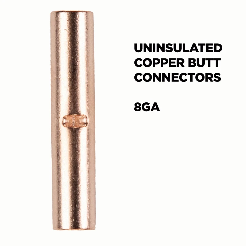 Metra CUR8 Install Bay Copper Uninsulated Butt Connector 8 Gauge Package of 25 - Image 4 of 4