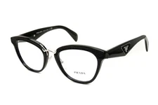 PRADA VPR 26S 1AB-1O1 Butterfly Black size 51/21/140 Made in Italy Eyeglasses