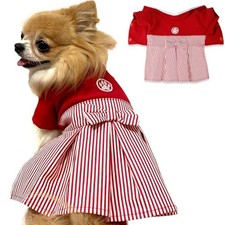 POOKIE Dog Clothes Hakama Style Formal Japanese Clothing Crested Kimono Perfect