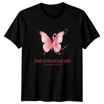 Embrace The Journey Brustkrebs Bewusstsein Band Schmetterling Herren Damen Grafik