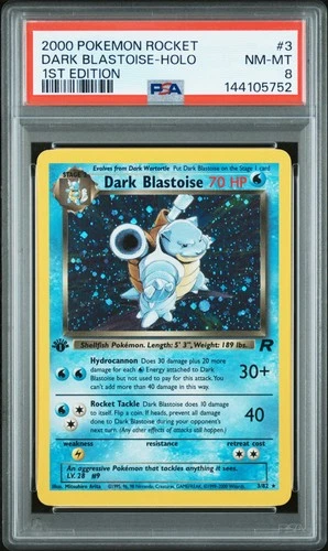 2000 POKEMON ROCKET 1ST EDITION #3 DARK BLASTOISE-HOLO PSA 8