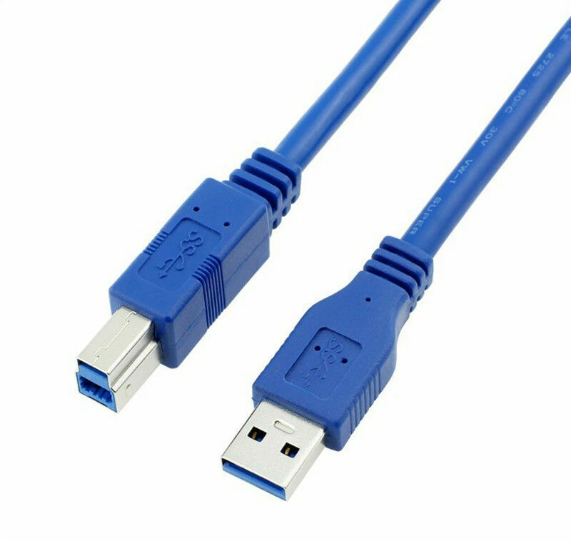 USB-A 3.0 Male to USB-B Type Male Super Speed 5Gbps Printer Cable - 1m - Image 2 of 4