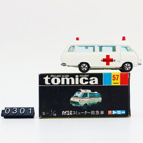 New Tomica 57 Toyota Hiace Commuter Ambulance Scale 1/68 Made in Japan Diecast - Picture 3 of 12