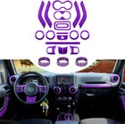 21PCS Interior Decor Trim Kit for Jeep Wrangler JK JKU 11-17 Purple Accessories
