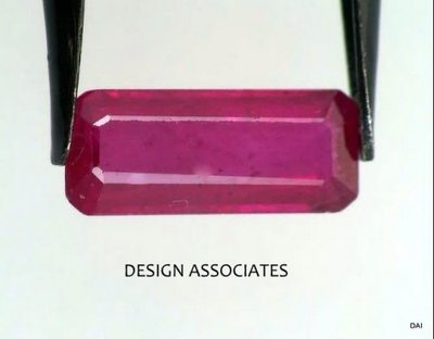 RUBY 12 X 5.13 MM EMERALD CUT EARTH MINED AND TREATED GEMSTONE AAA (180114)