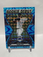 2022 Mosaic Baseball, Shane Baz, Rookie Debut, Blue Reactive /99, Card #RD-9