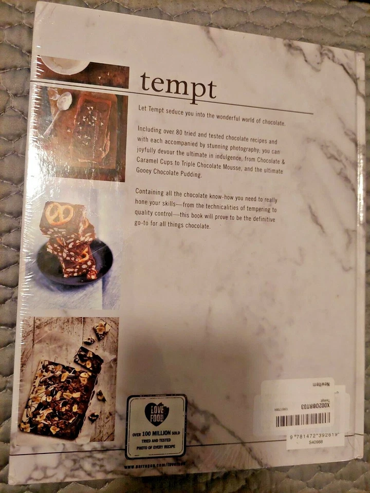 Tempt: Decadent and Delicious Chocolate Recipes Book hardback book New & sealed Foto 2 de 2