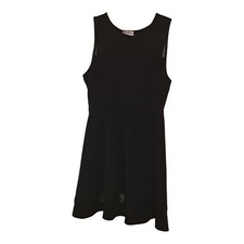 Urban Rose Career Casual Mesh Sleeveless A-Line Work Little Black Dress XL 