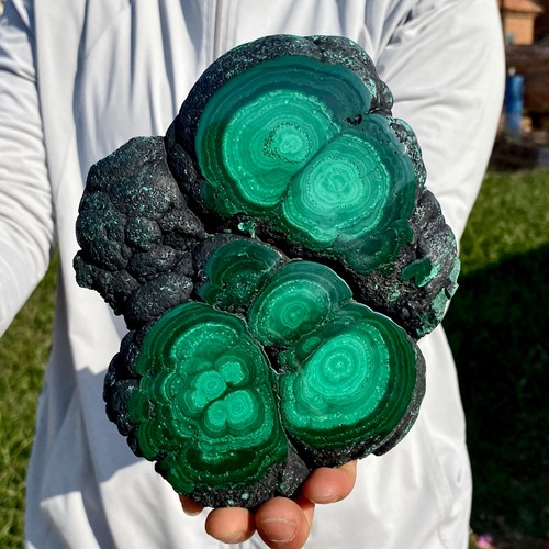 4.01LB A Pair Natural Green Malachite Crystal Flaky Pattern Ore Specimen Quartz - 第 9/12 張圖片