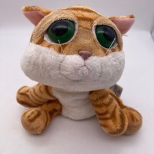 Russ Berrie Bean Bag Chilie Orange Cat Big Green Eyes Plush LiL Peepers 8 T23