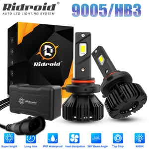 RIDROID 9005 HB3 LED Kit d'ampoules Super Bright HIGH/LOW Poutre 6500K blanc