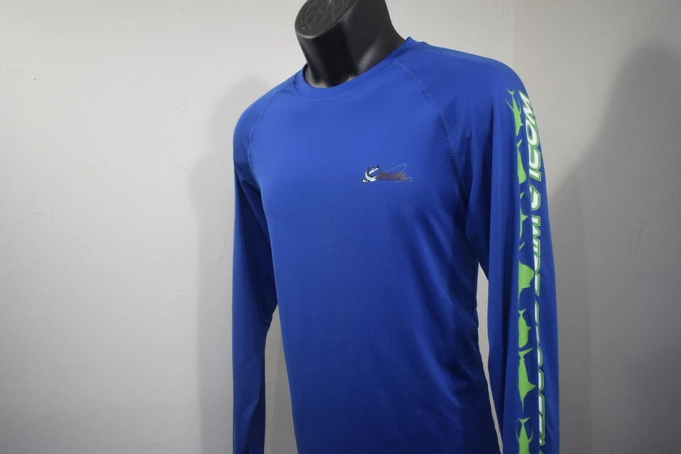 Во всем мире спортсмен УФ воды рубашка синий длинным рукавом эластичной мужской размер маленький - Изображение 3 из 4